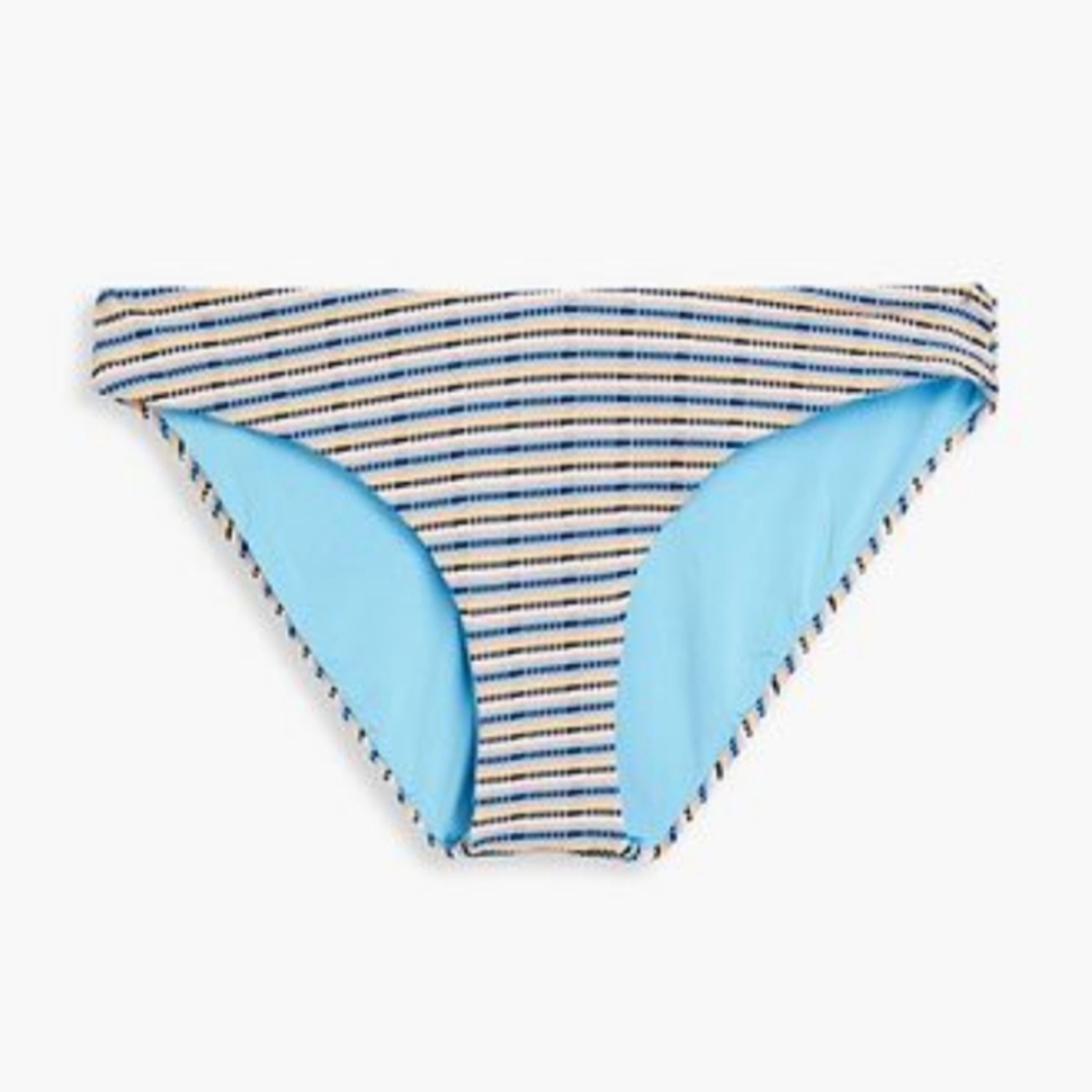 ONIA Lily striped mid-rise bikini Bottom briefs XS
